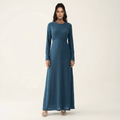 Dabney Dusty Navy Mesh Maxi Dress
