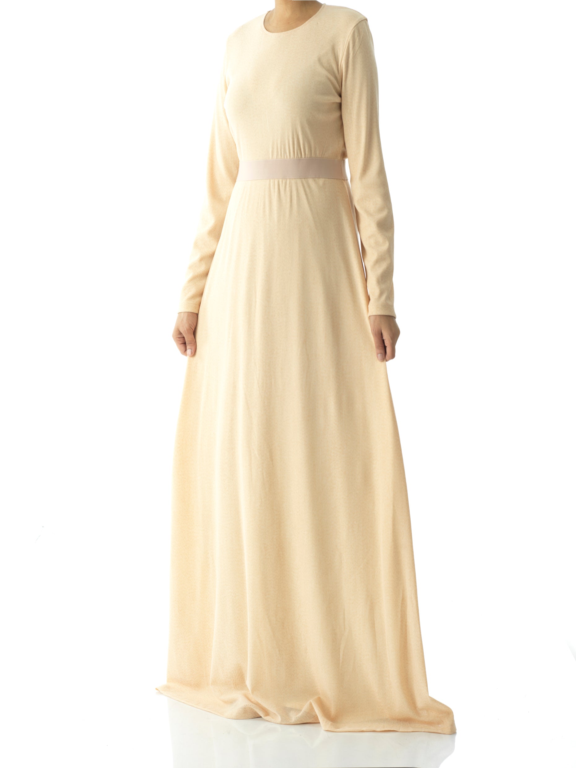 Dabney Cream Blush Mesh Maxi Dress