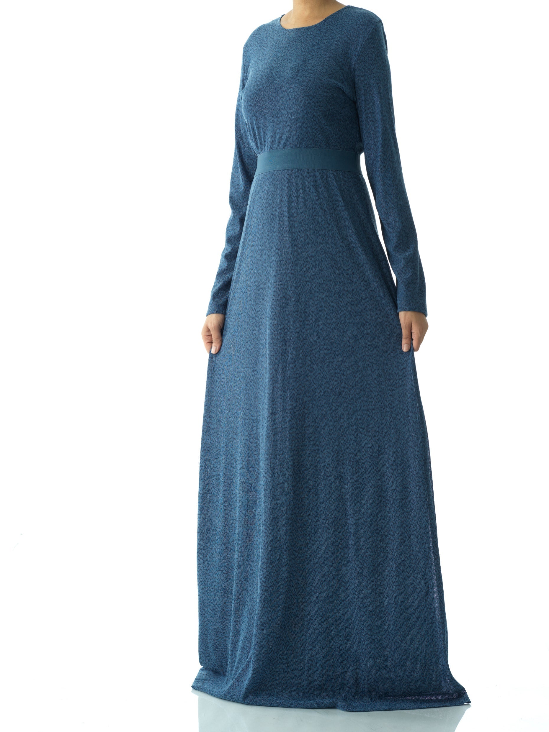 Dabney Dusty Navy Mesh Maxi Dress