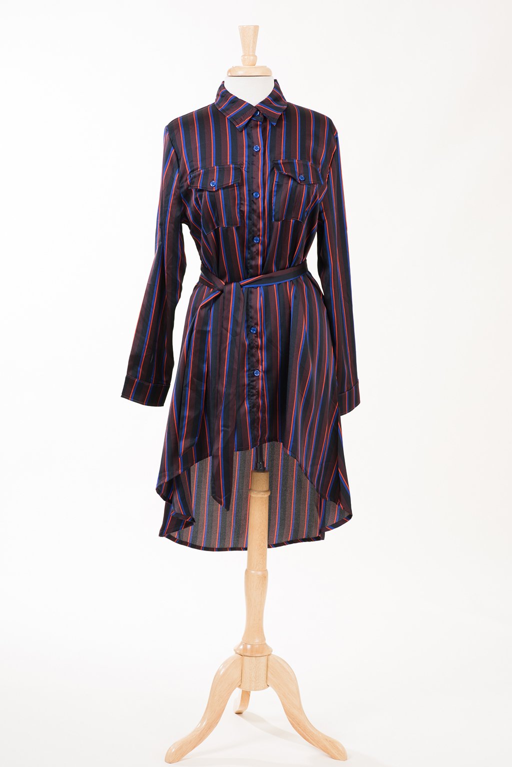 Remi Midnight Striped Hi-Low Tunic