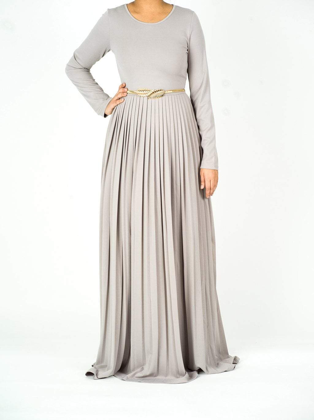 Tallulah Mistyrose Pleated Ponte Maxi Dress