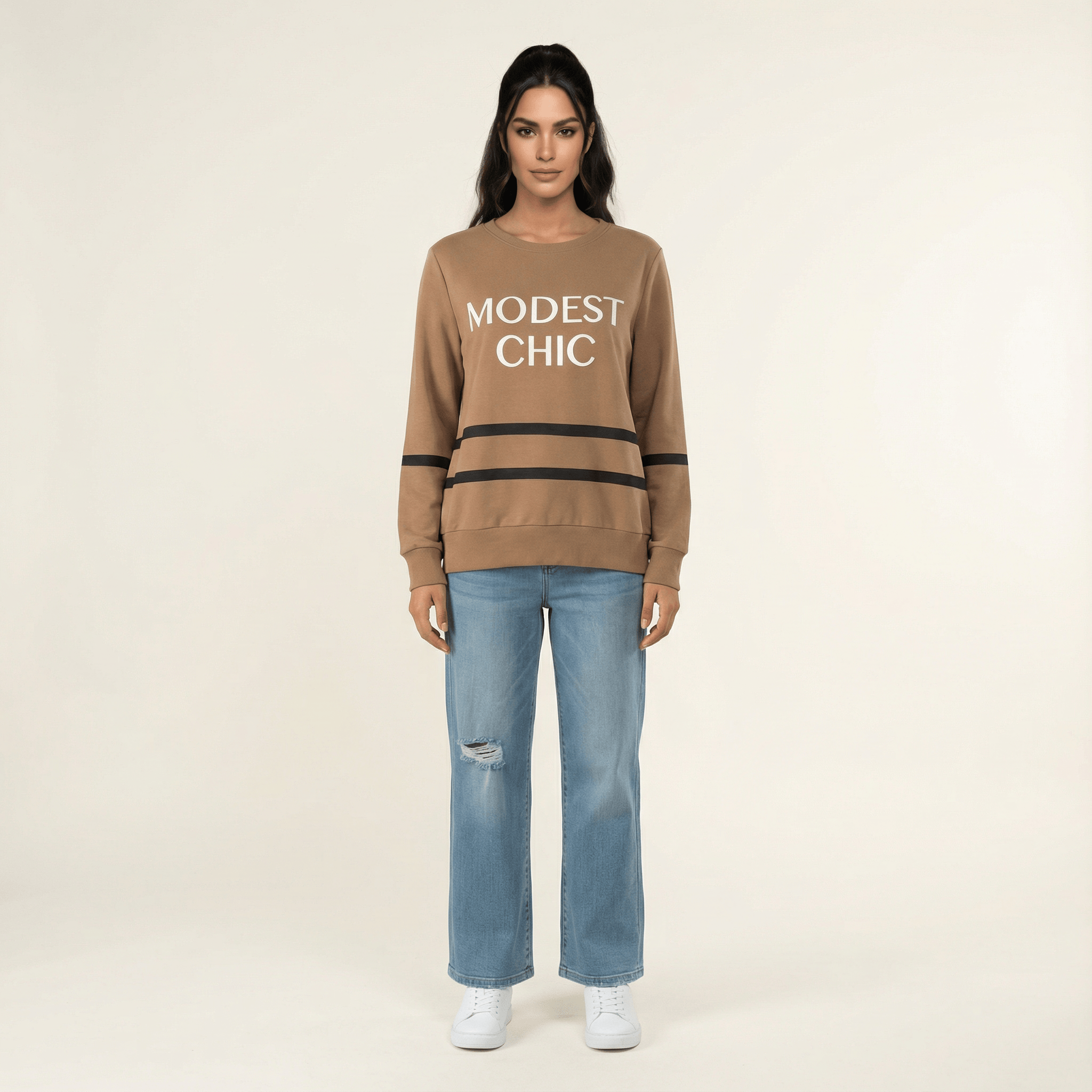 Camden Mocha Relaxed Knit Sweater