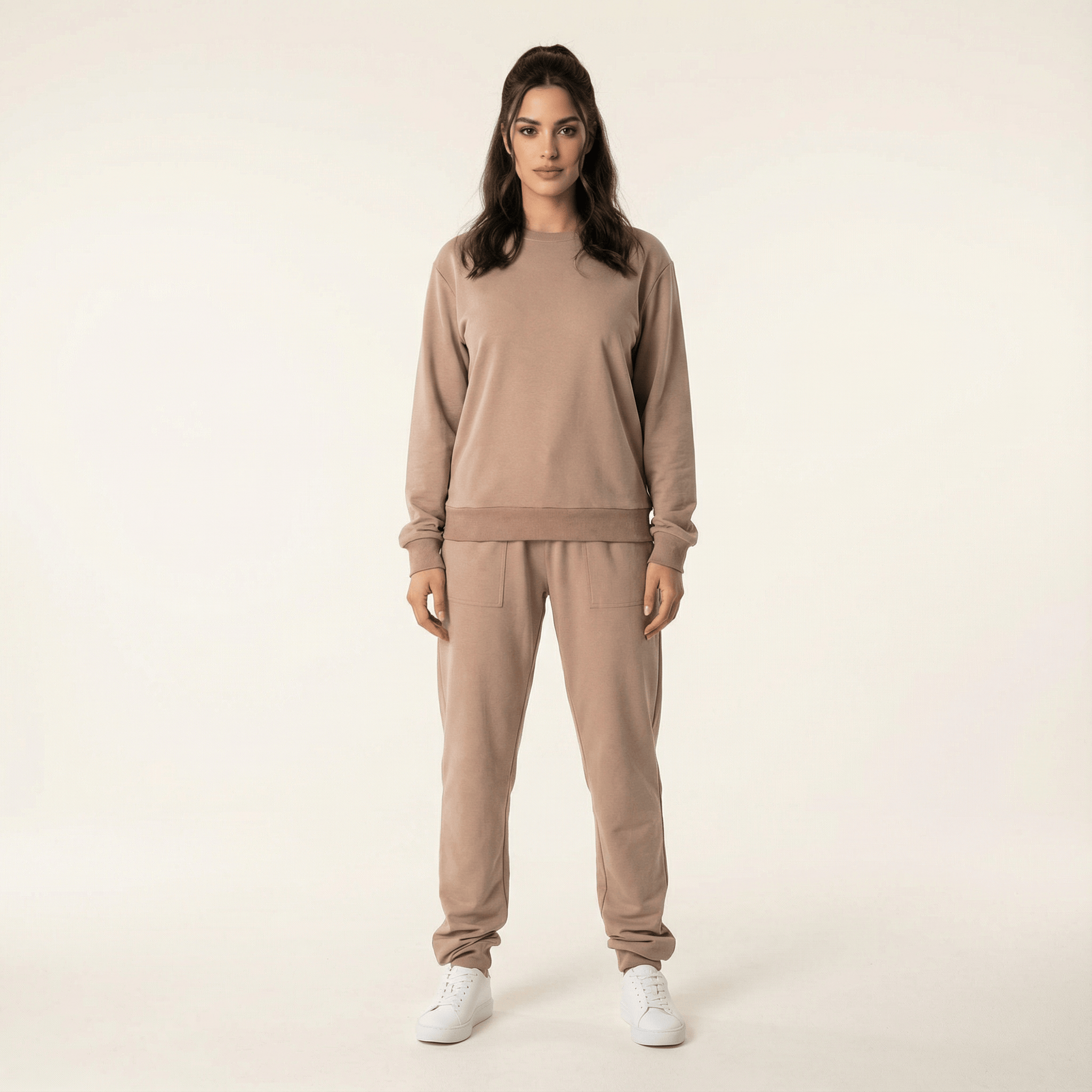 Lorelei Mocha Sweatshirt & Trouser Lounge Set
