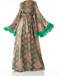 Saoirse Moroccan Moroccan-Print Tassel Maxi Dress