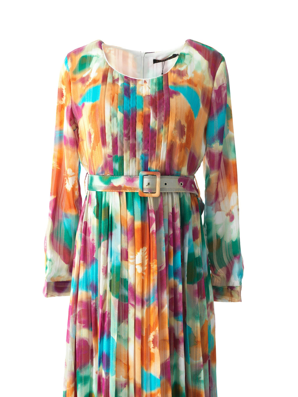 Arabelle Nadine Silk-Chiffon Shimmer Maxi Dress