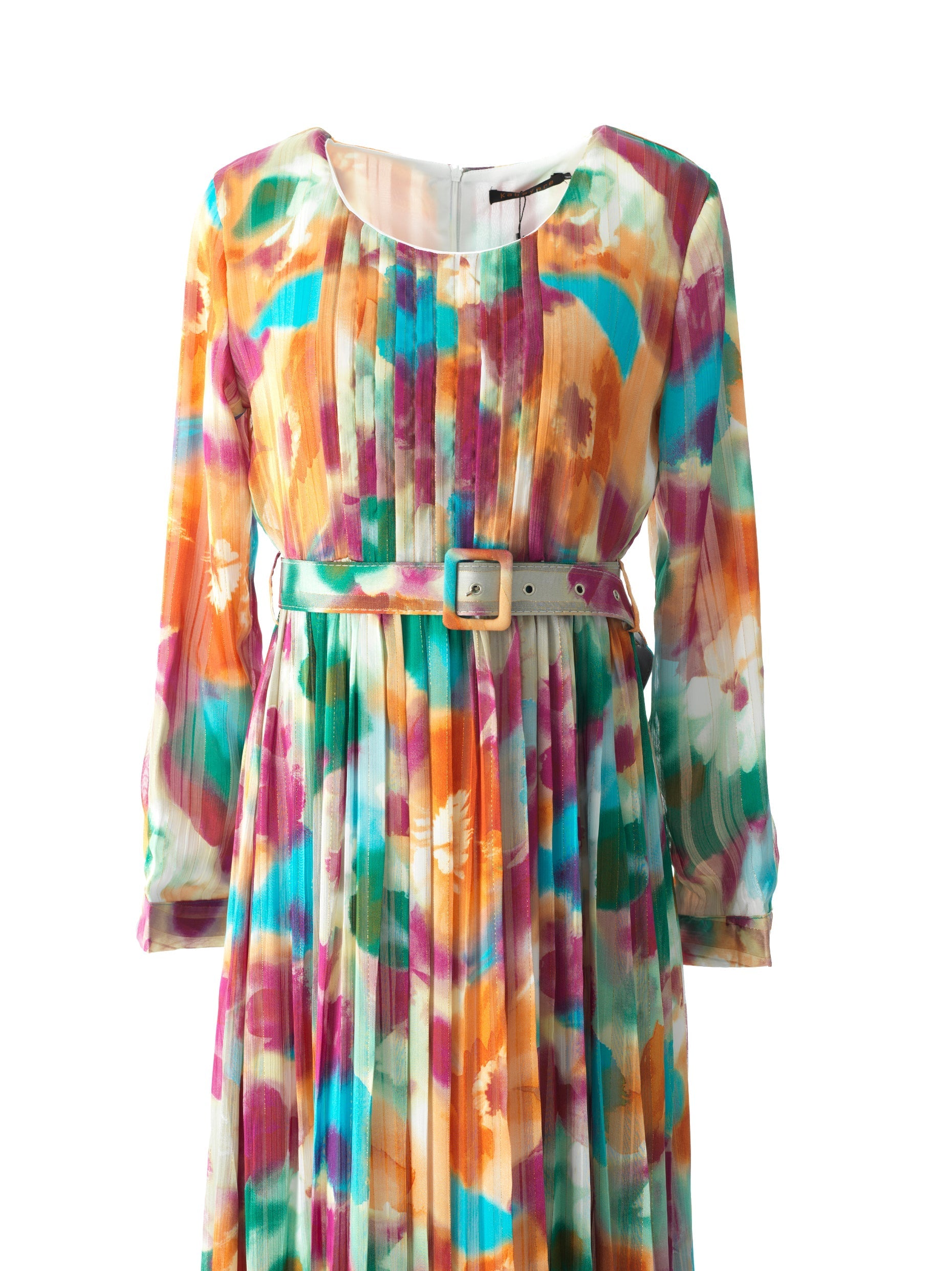 Arabelle Nadine Silk-Chiffon Shimmer Maxi Dress