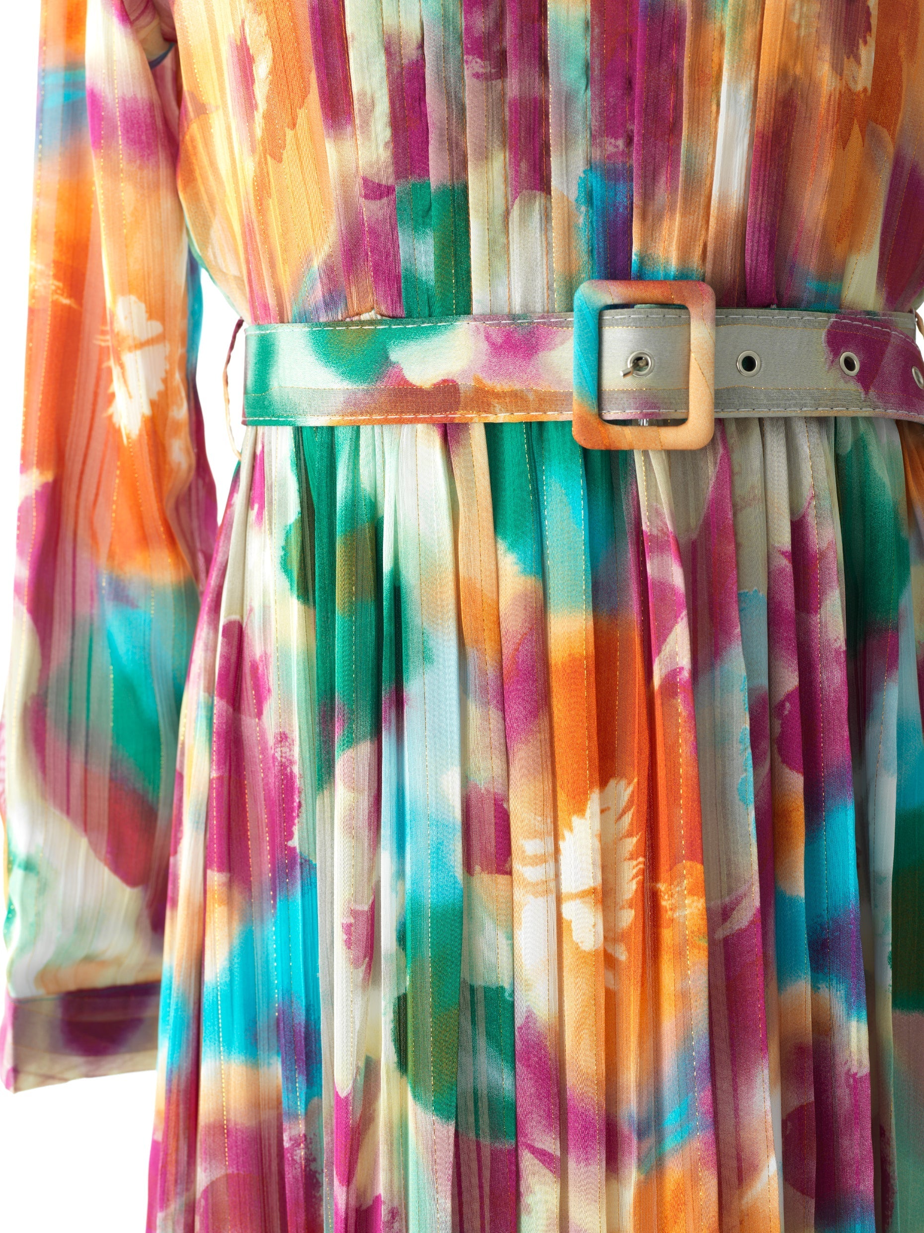 Arabelle Nadine Silk-Chiffon Shimmer Maxi Dress