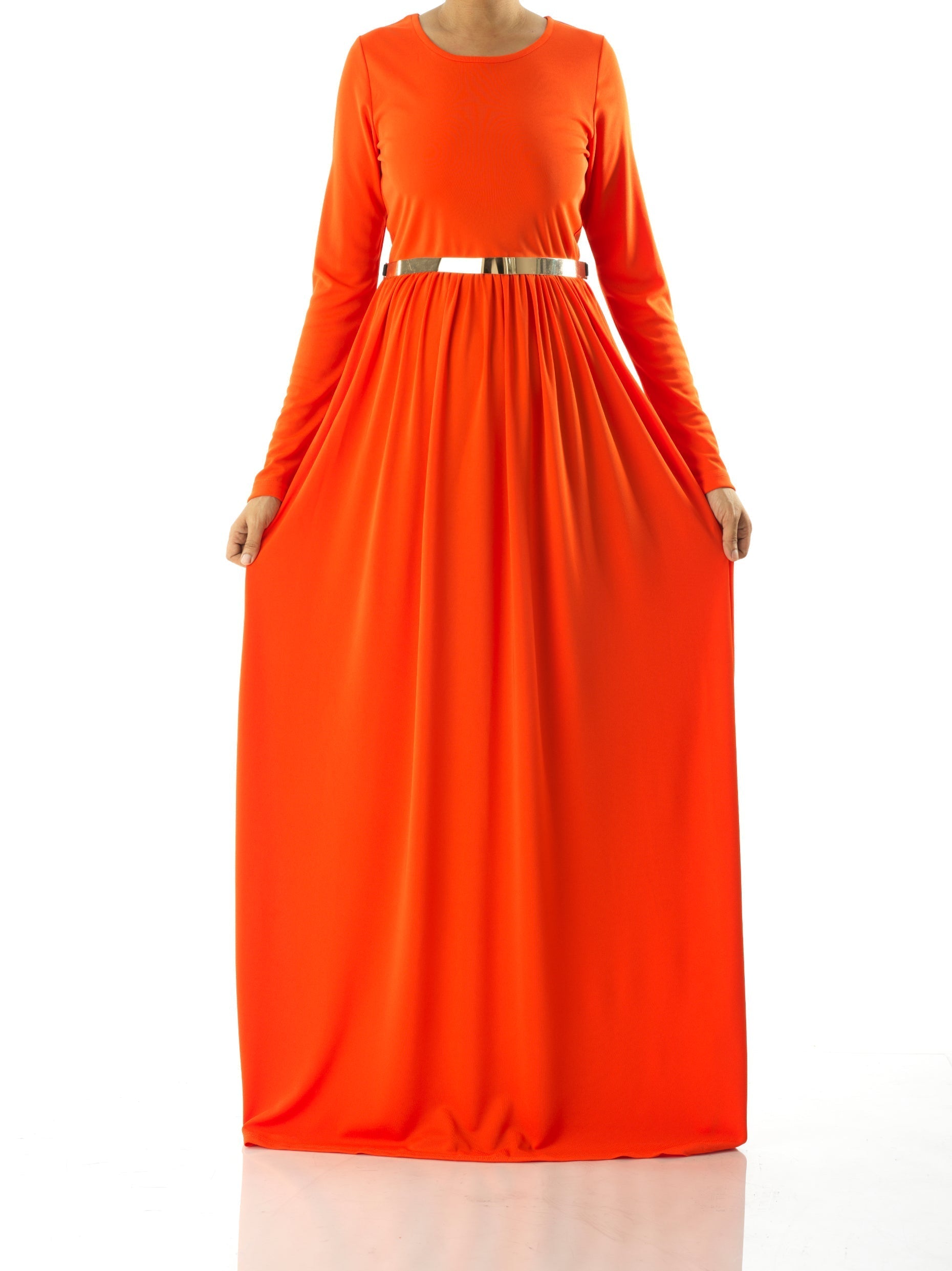 Sloane Neon Green Milk-Silk Column Maxi Dress