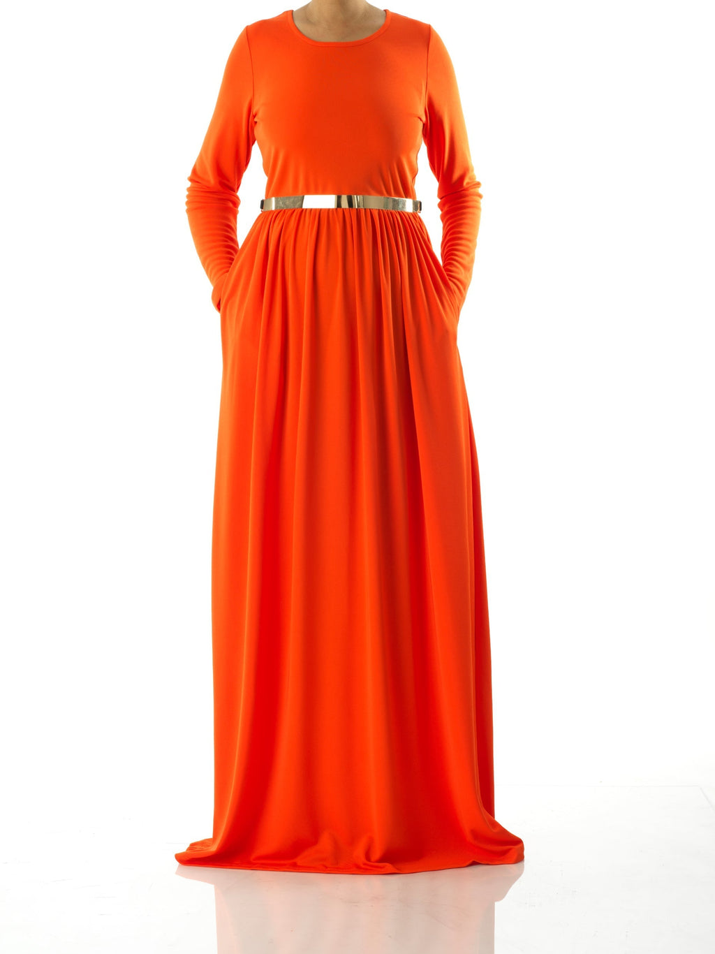 Sloane Neon Green Milk-Silk Column Maxi Dress