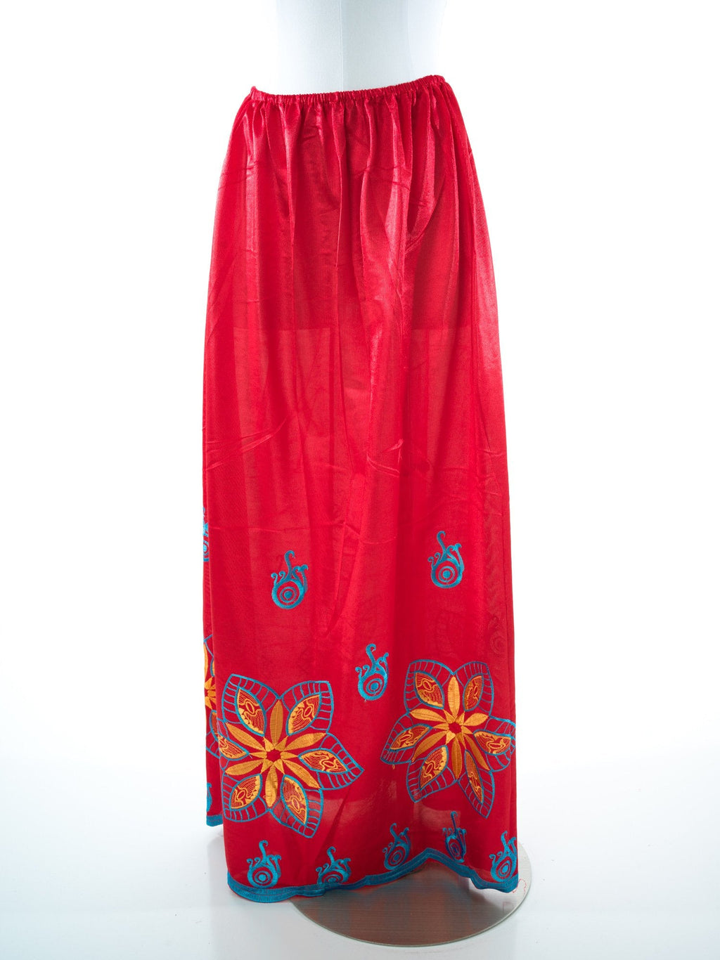 Phoebe Black And Pink Full-Length Slip Skirt