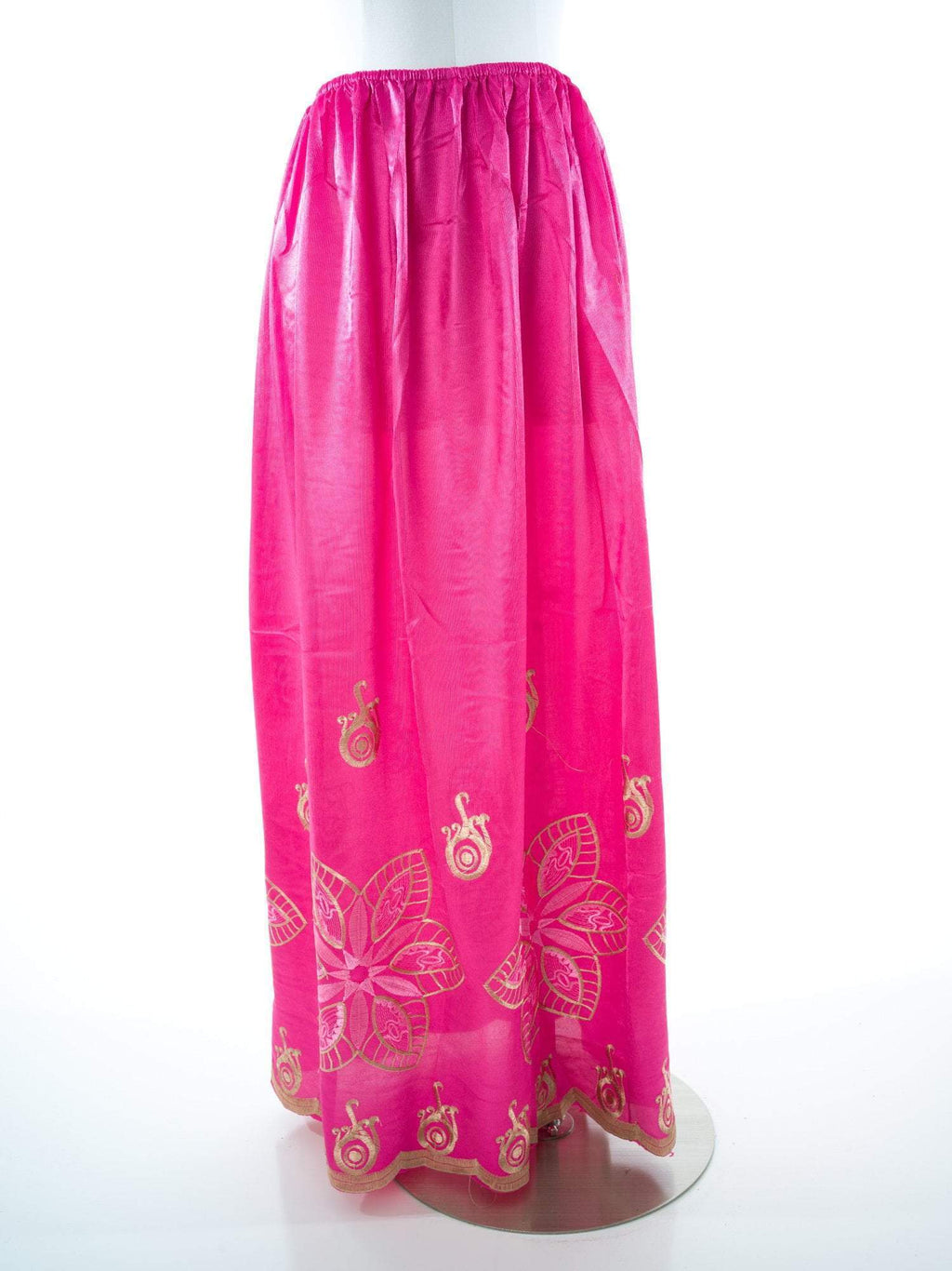 Phoebe Black And Pink Full-Length Slip Skirt