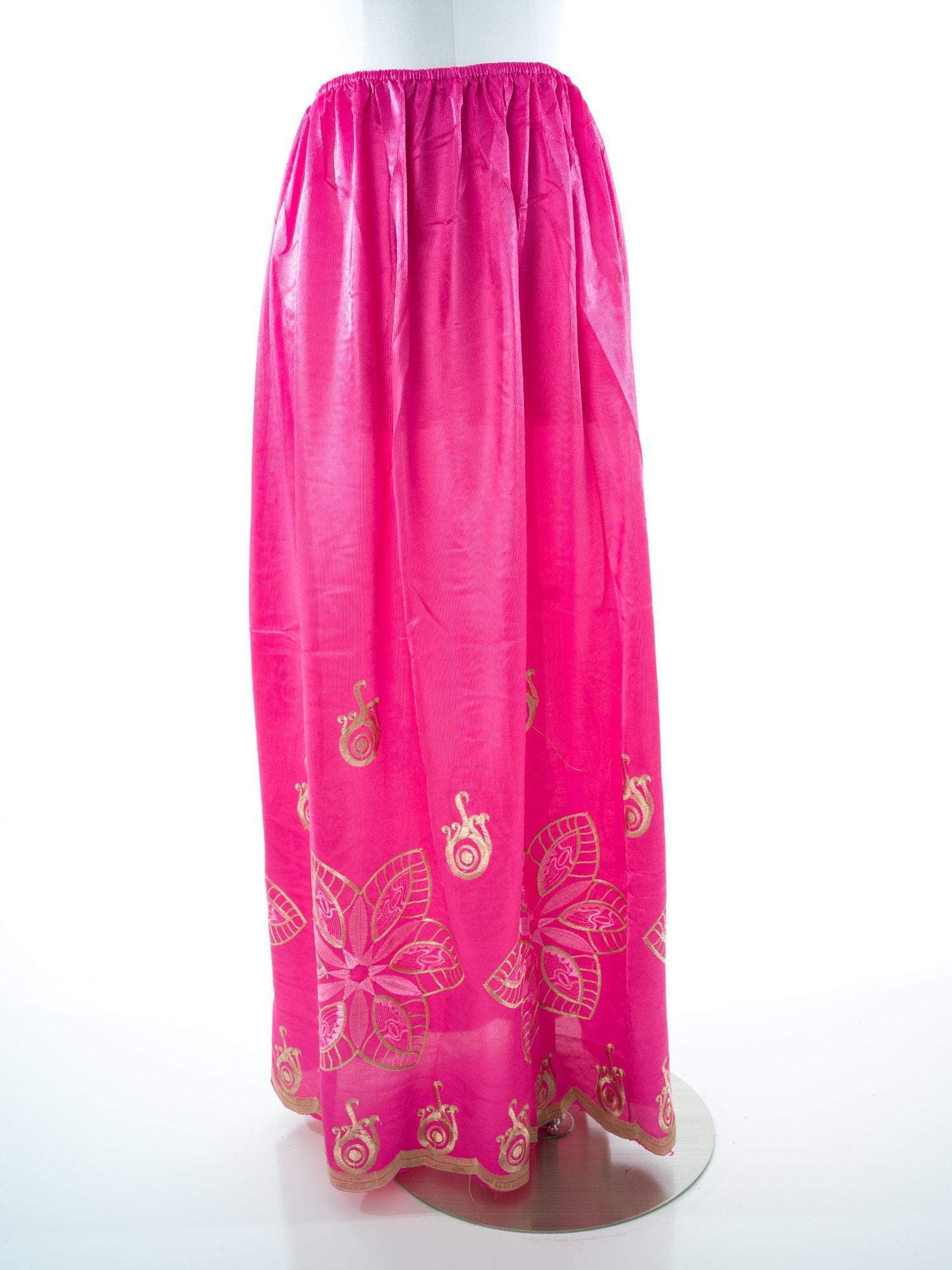 Phoebe Black And Pink Full-Length Slip Skirt