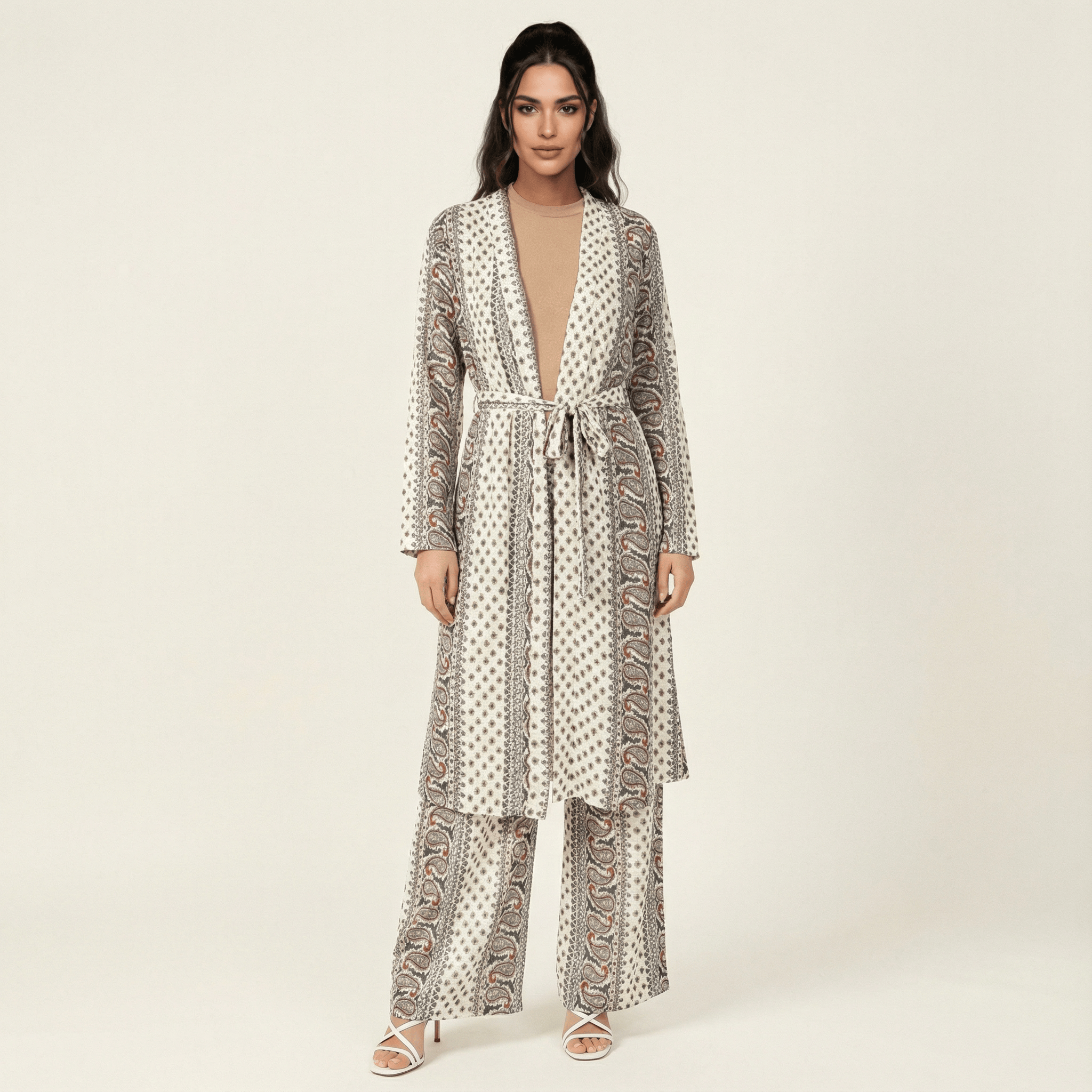 Peyton Ivory Paisley Palazzo Matching Set
