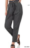 Verity Ash Gray Paperbag-Waist Trousers
