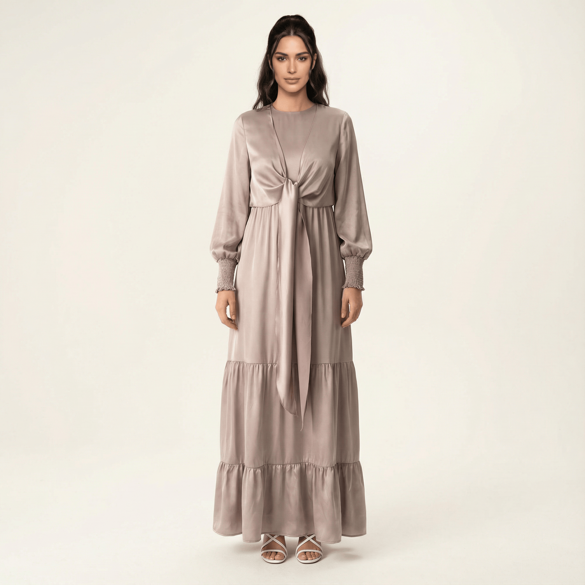 Marnie Pastel Satin Maxi Dress