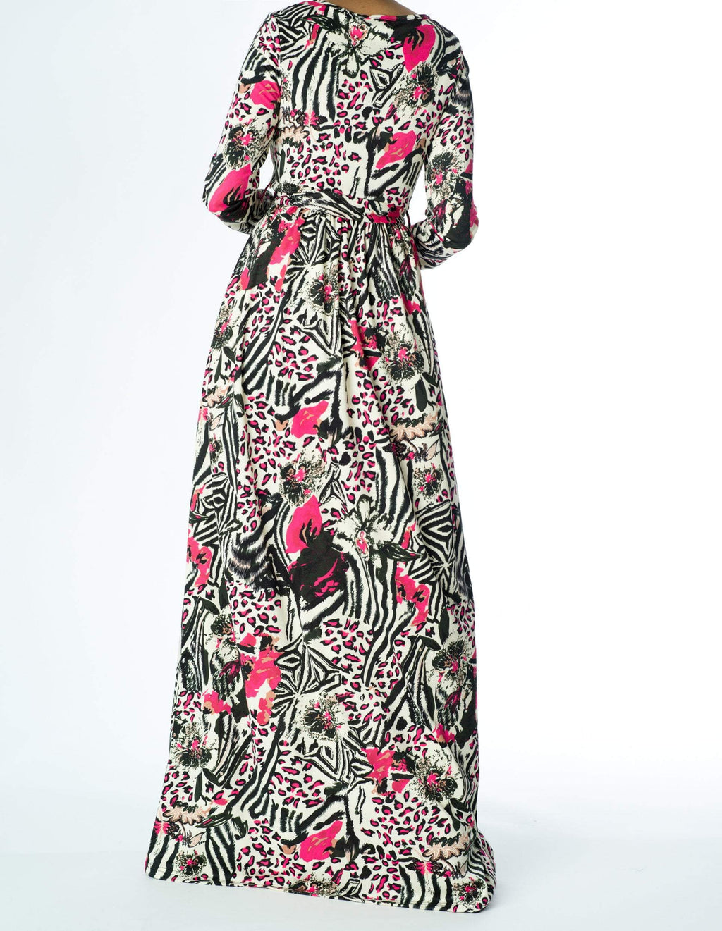 Edie Coquette Animal-Print Maxi Dress