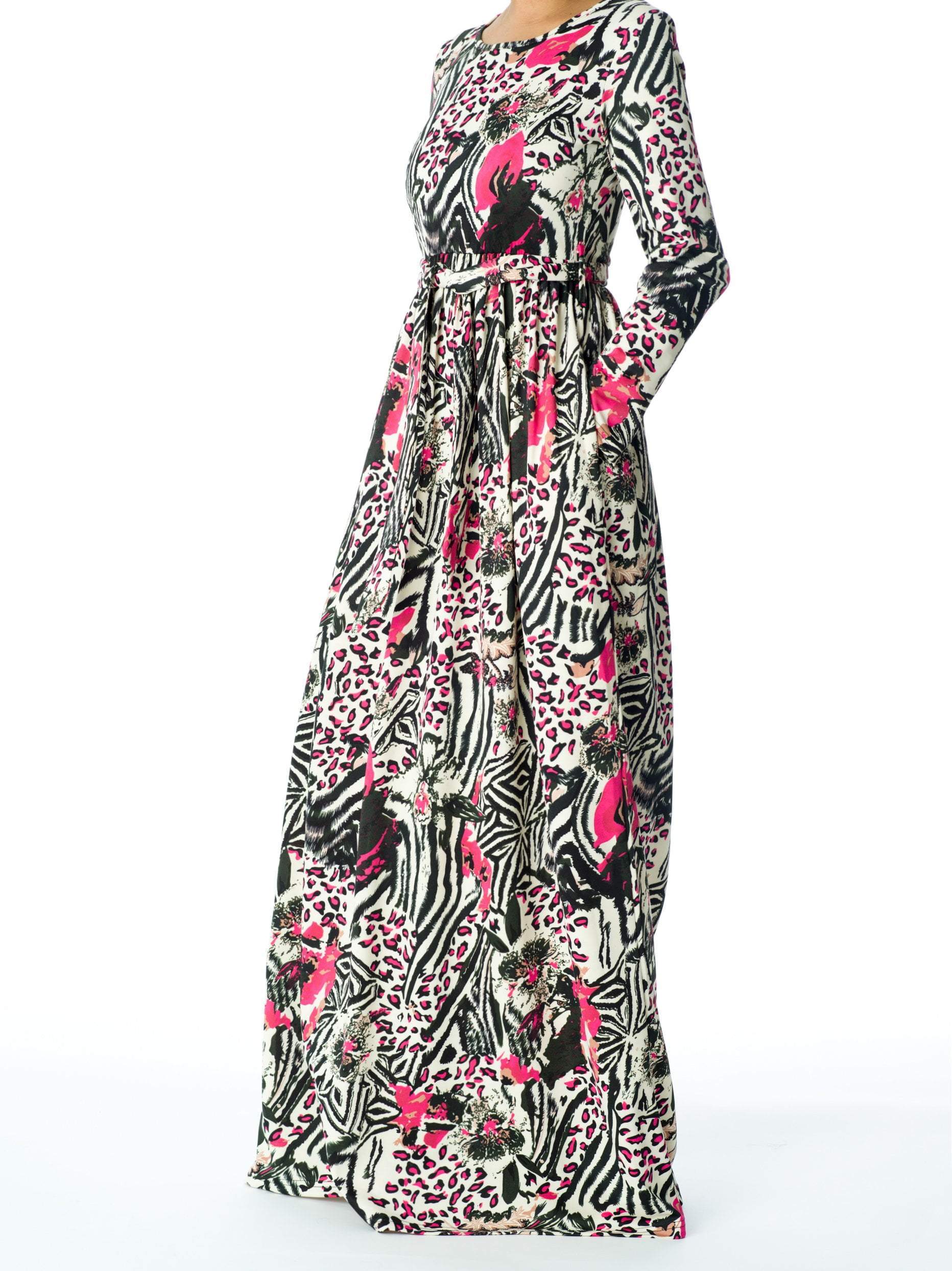 Edie Coquette Animal-Print Maxi Dress