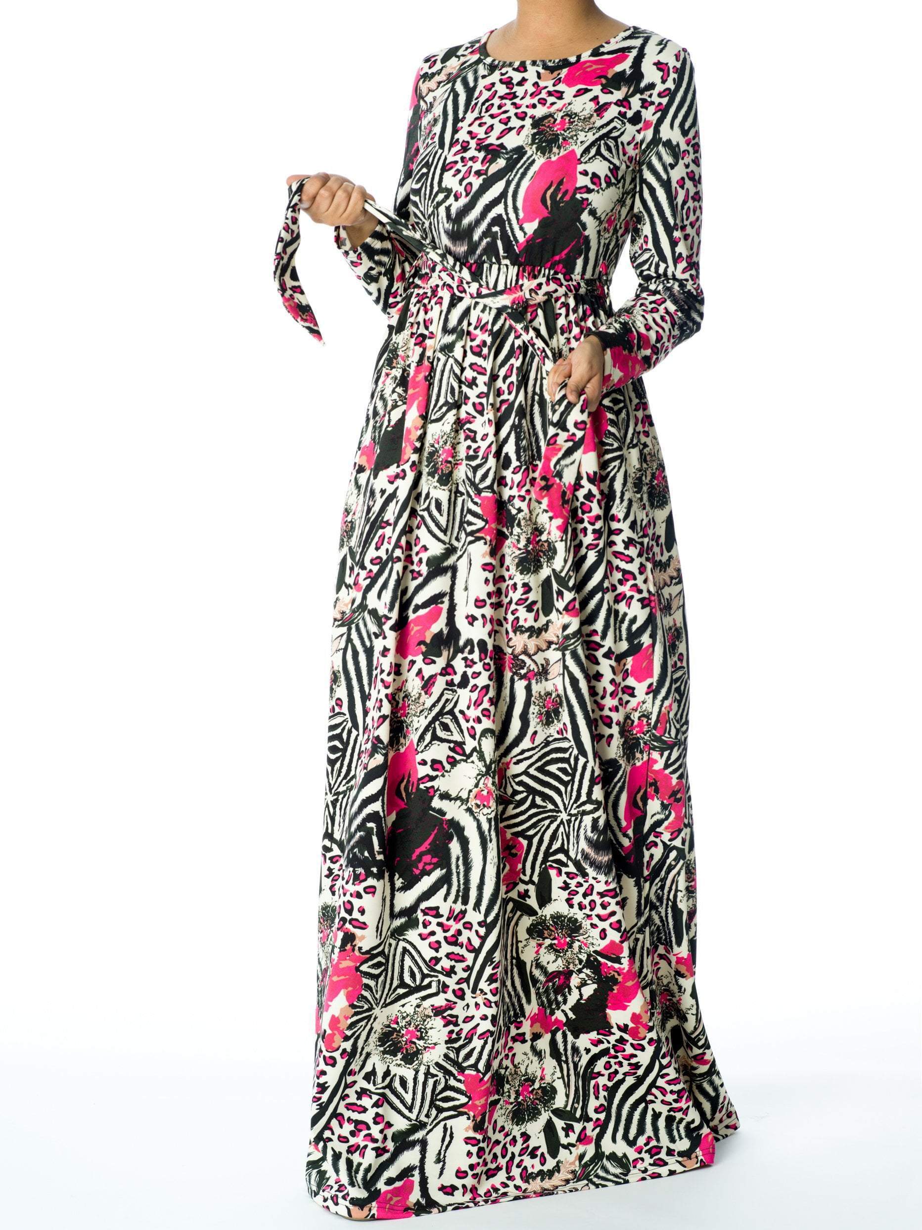 Edie Coquette Animal-Print Maxi Dress