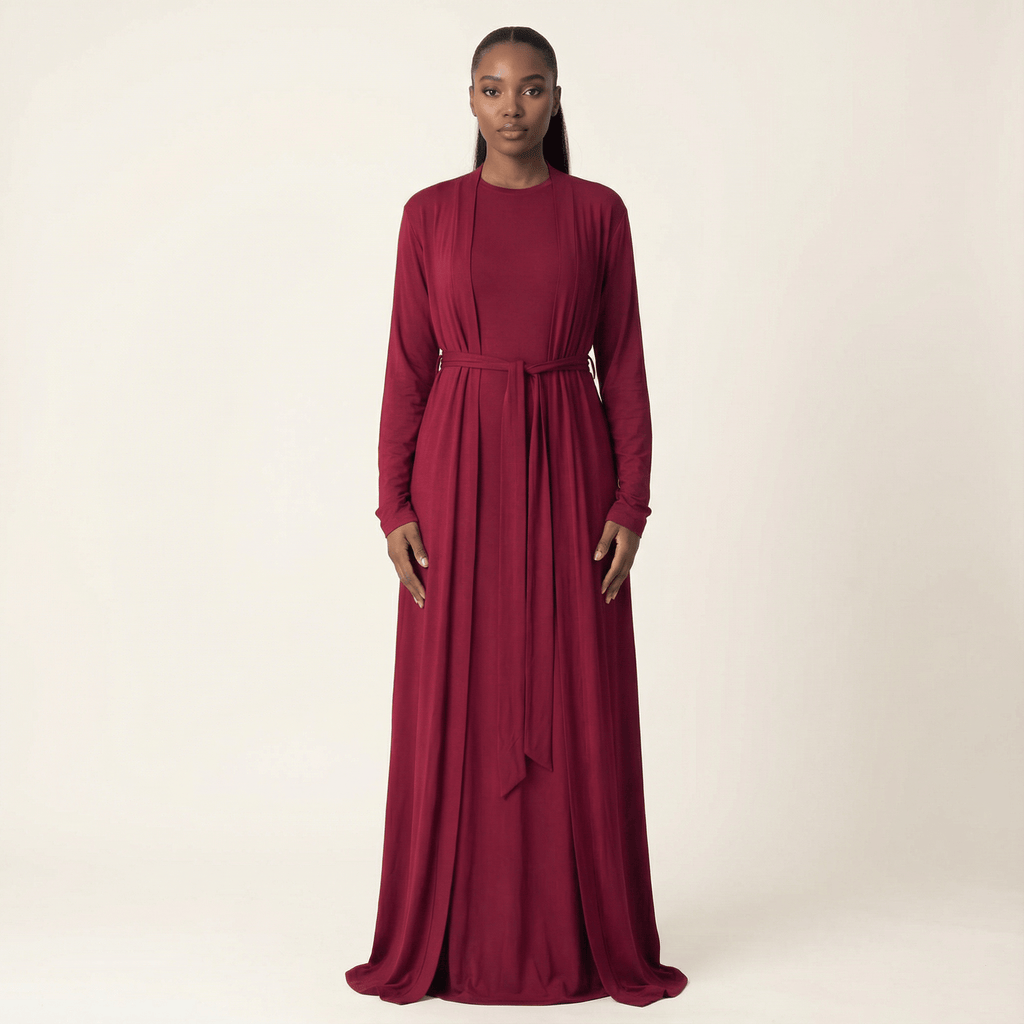 Cambrie Plum Soft Jersey Maxi Dress