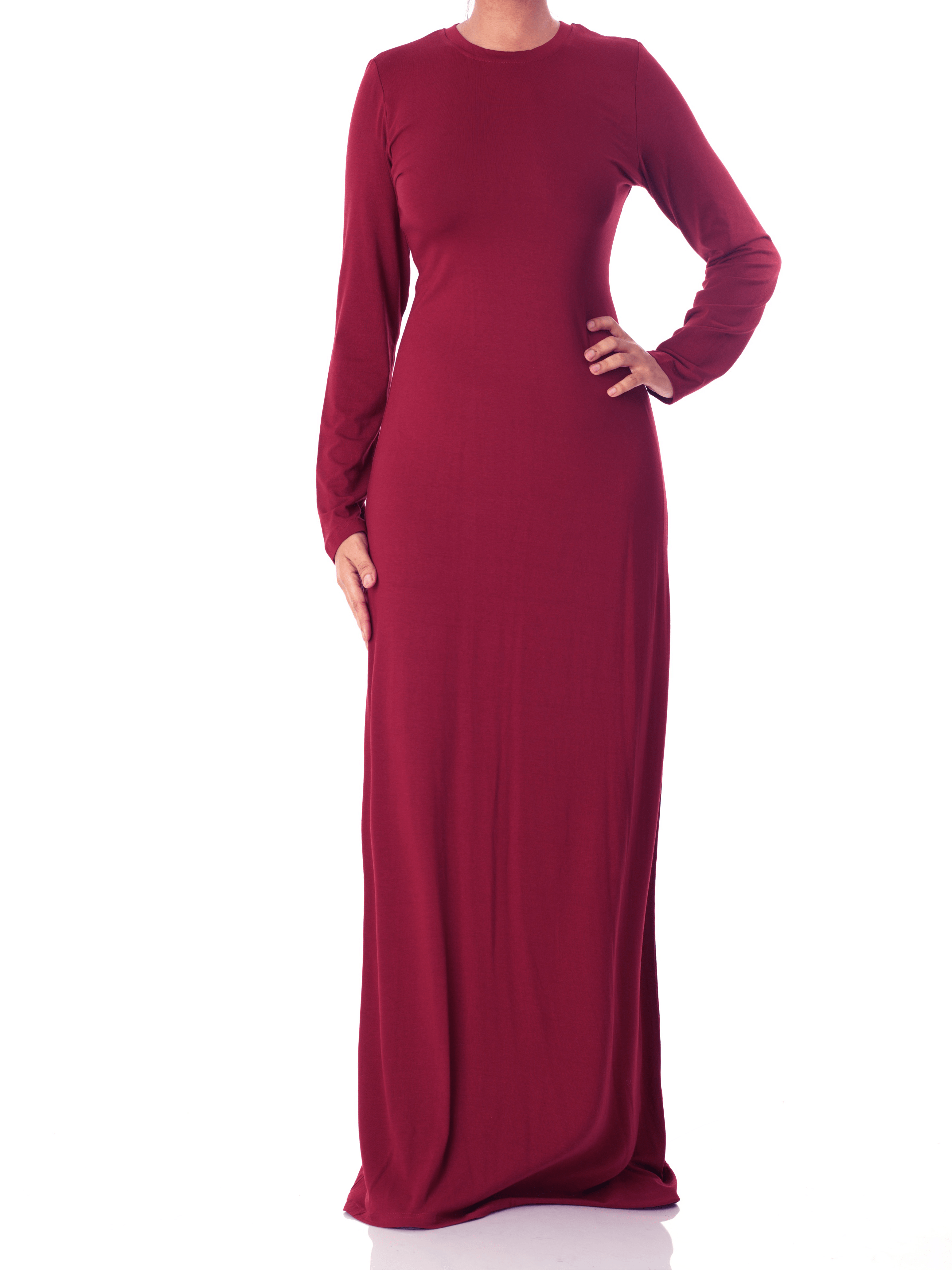 Cambrie Plum Soft Jersey Maxi Dress
