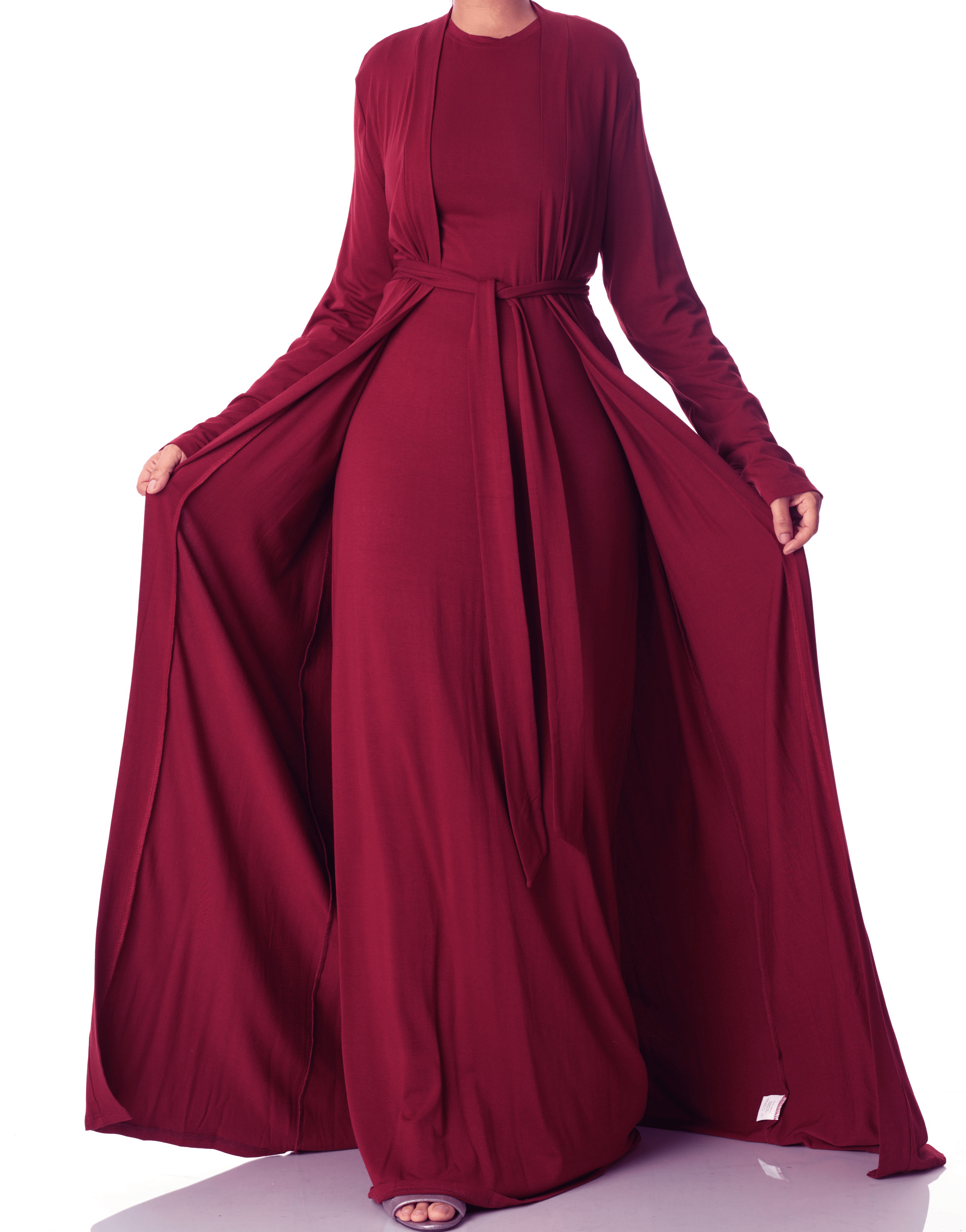 Cambrie Plum Soft Jersey Maxi Dress