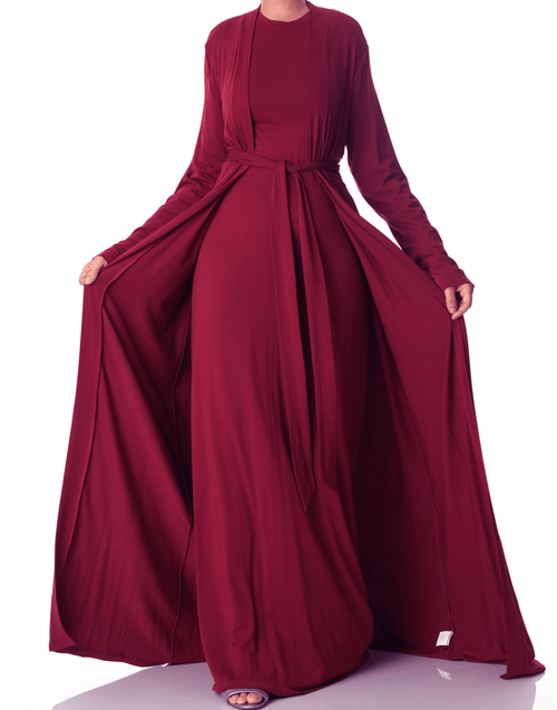 Cambrie Plum Soft Jersey Maxi Dress
