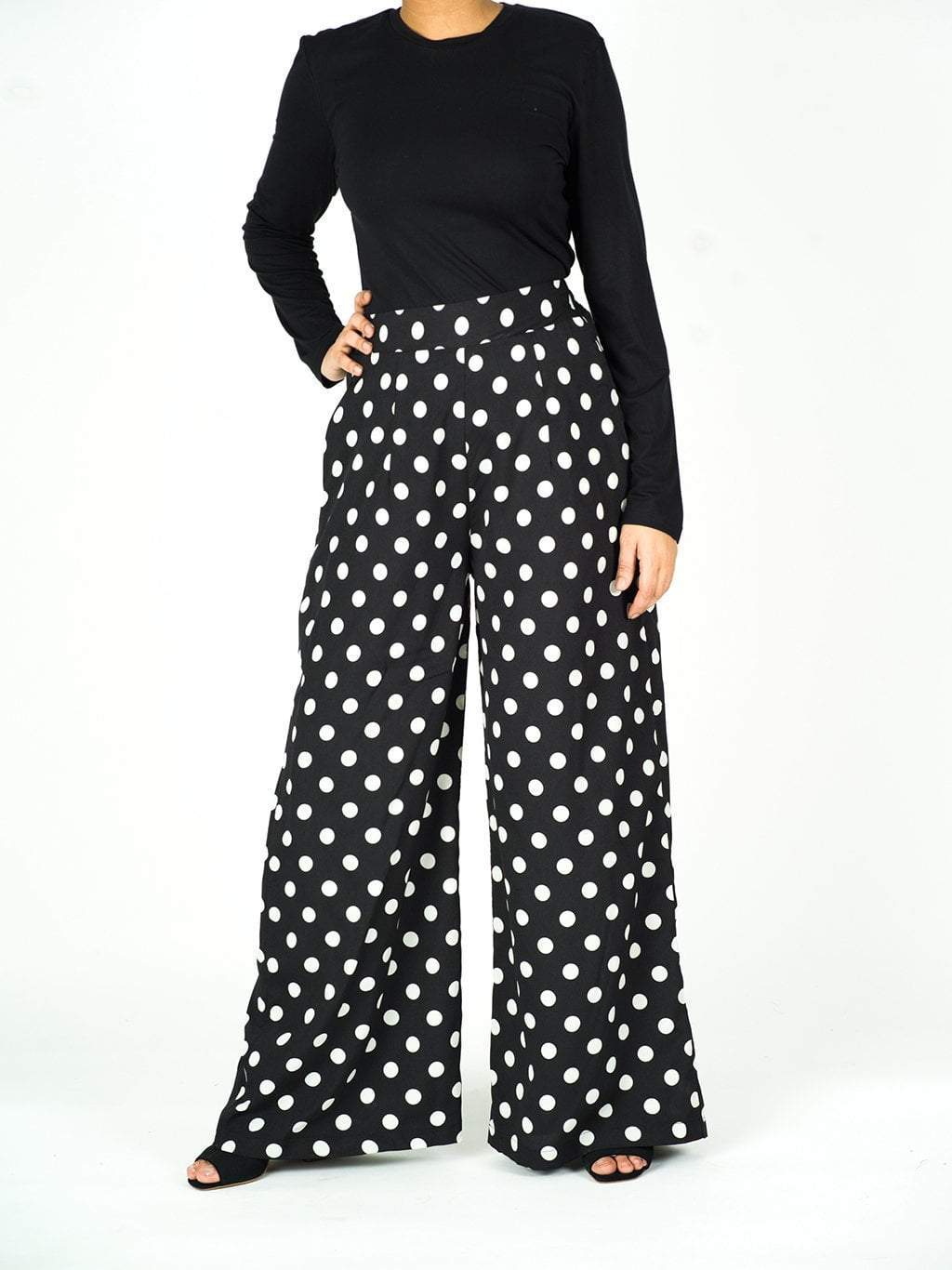 Cassidy Polka Polka-Dot Palazzo Trousers