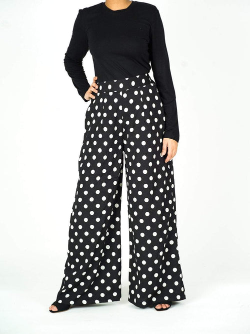 Cassidy Polka Polka-Dot Palazzo Trousers