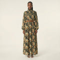 Camille Pretty Floral Chiffon Maxi Dress