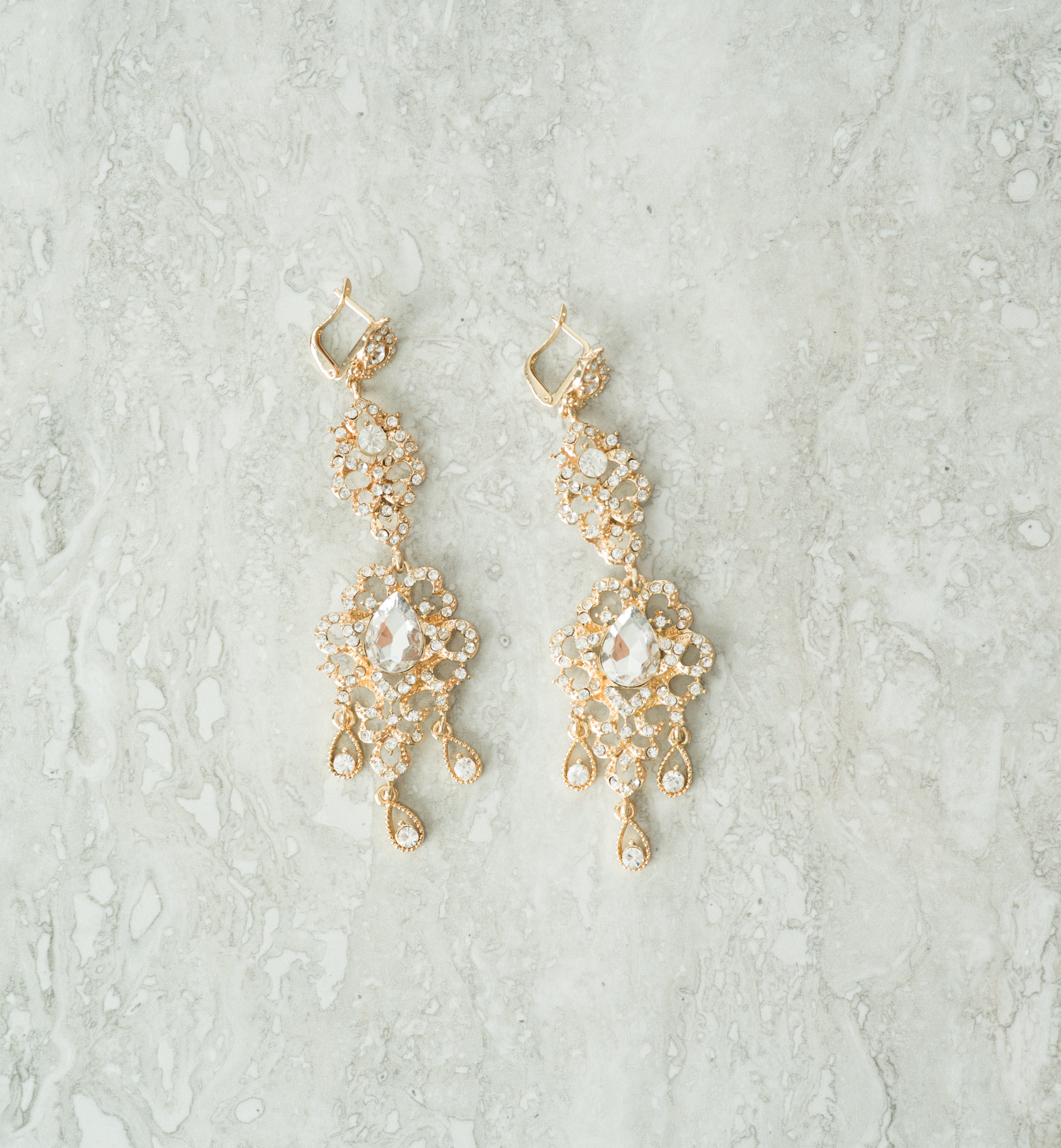Mavis Queen Crystal Floral Earrings