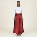 Eden Red Plaid Maxi Skirt