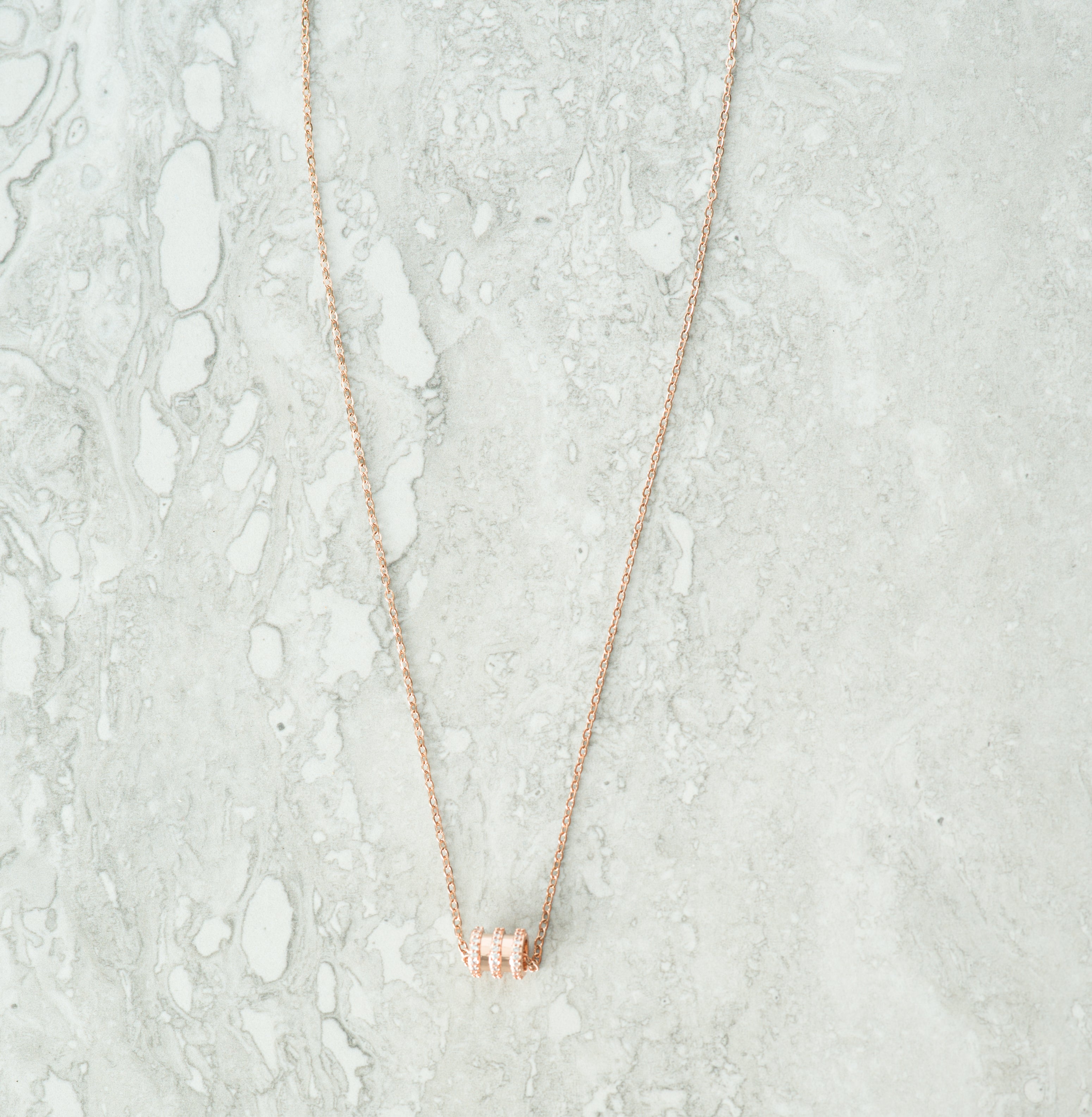 Clementine Rose Gold Bangle Necklace