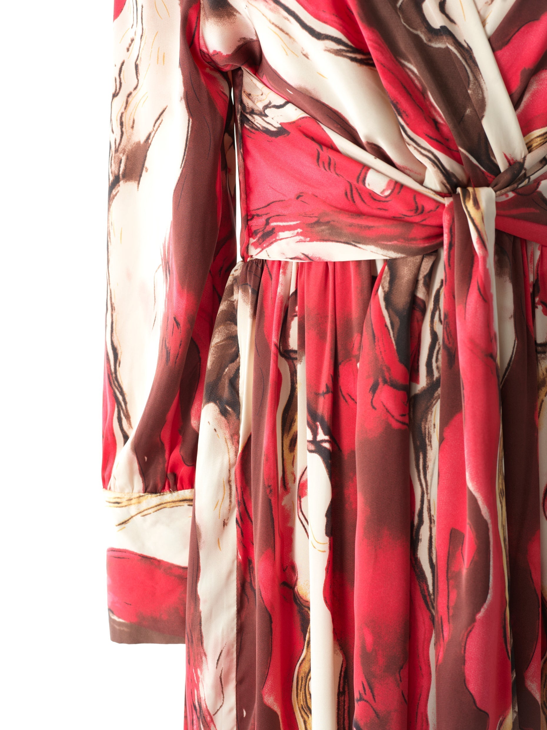 Alice Ruby Satin Long-Sleeve Maxi Dress