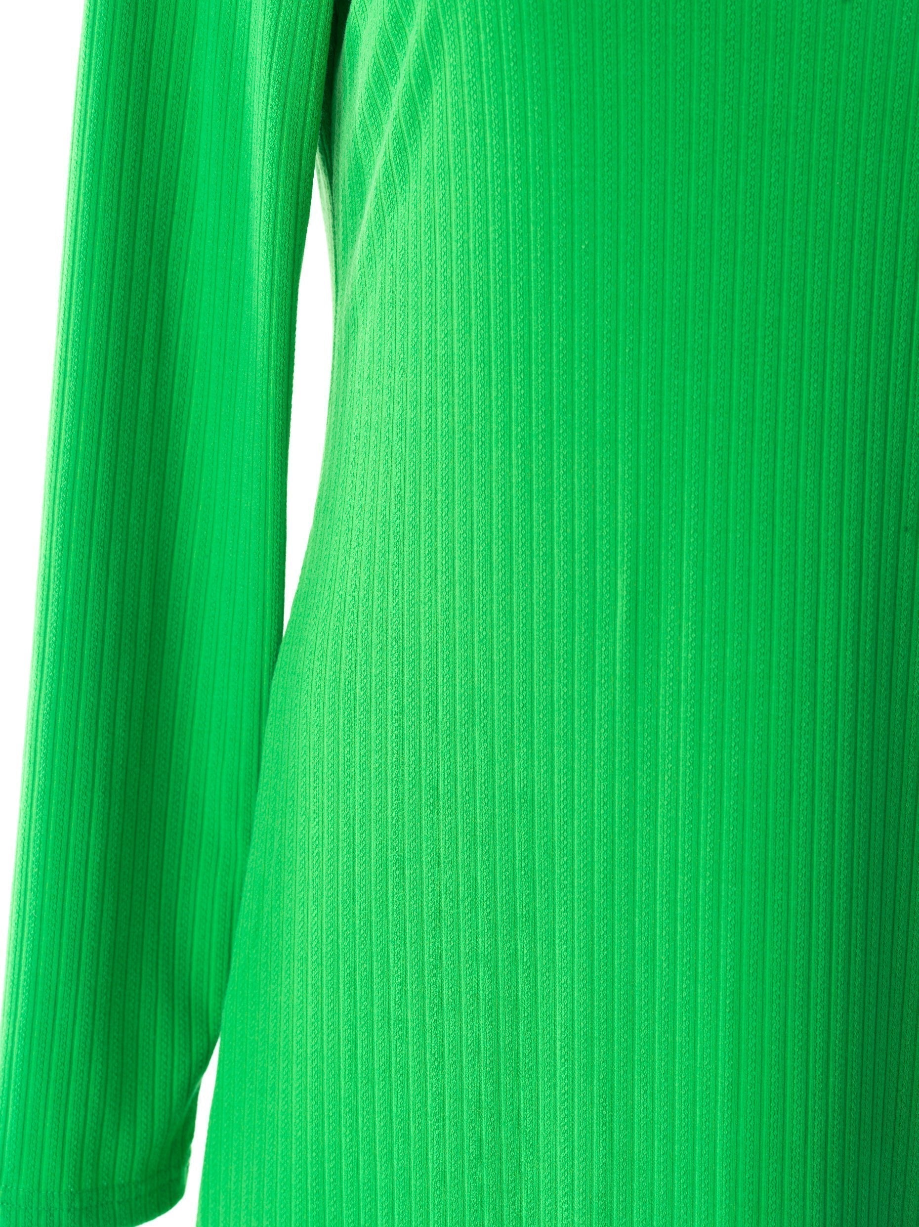 Calloway Green Ribbed Round-Neck Maxi Dress