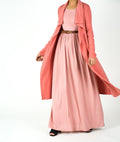 Nova Salmon Draped Drop-Shoulder Jacket