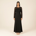 Oakley Black Shoulder-Lace Maxi Dress