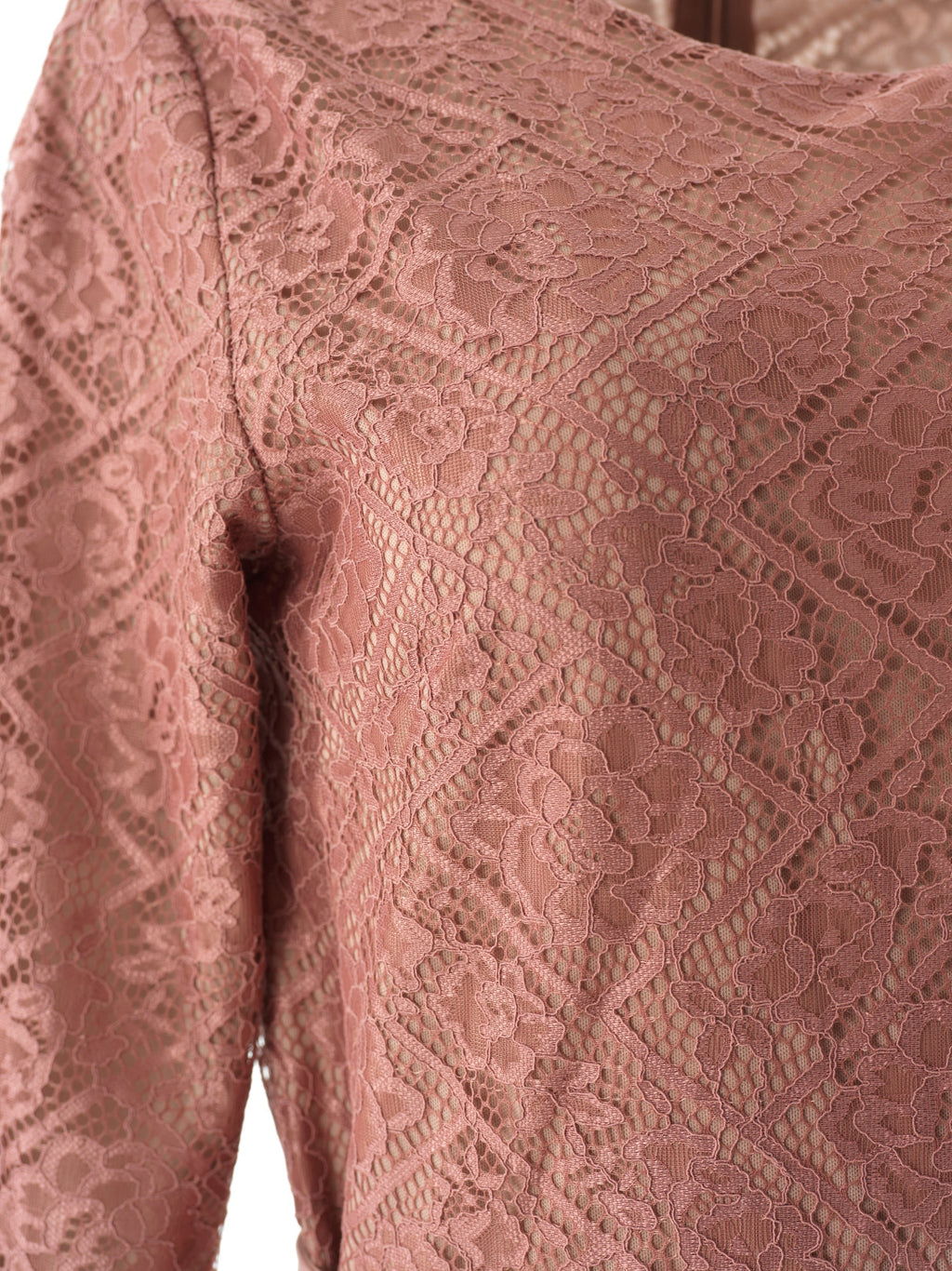 Gemma Mauve Lace-Detail Jumpsuit