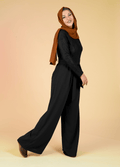 Gemma Black Lace-Detail Jumpsuit