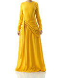 Brixton Yellow Ribbed Knit Maxi Dress