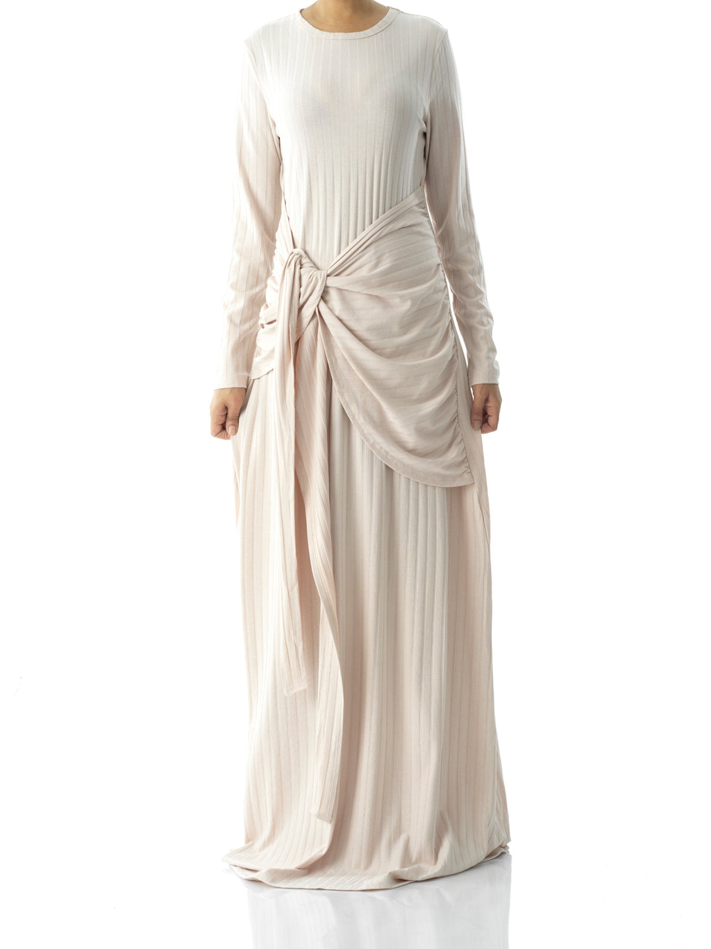 Brixton Cream Ribbed Knit Maxi Dress