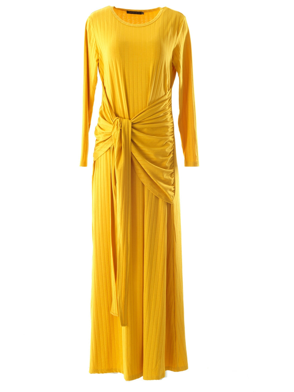 Brixton Yellow Ribbed Knit Maxi Dress