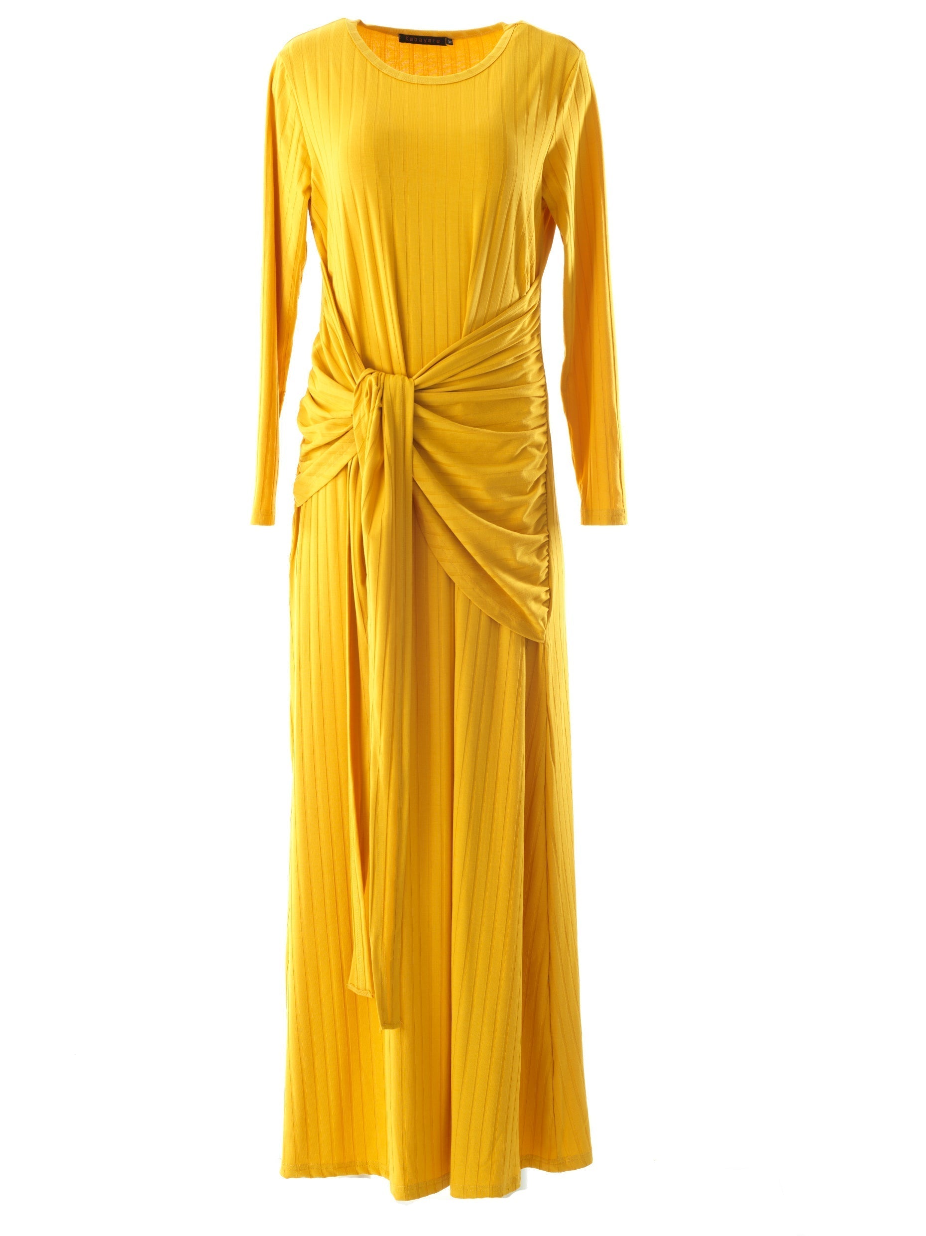 Brixton Yellow Ribbed Knit Maxi Dress