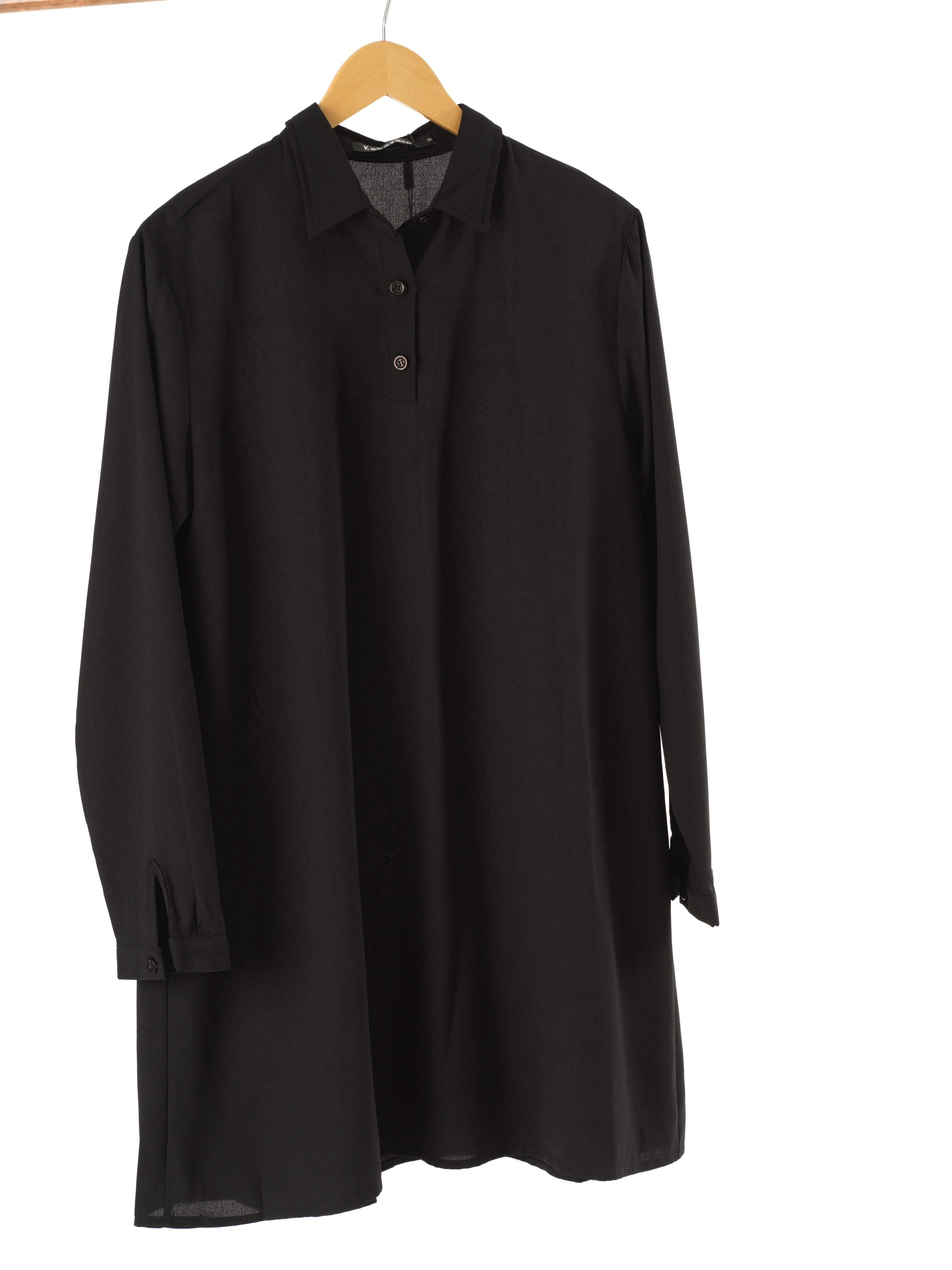 Saylor Black Flowy Tunic Top
