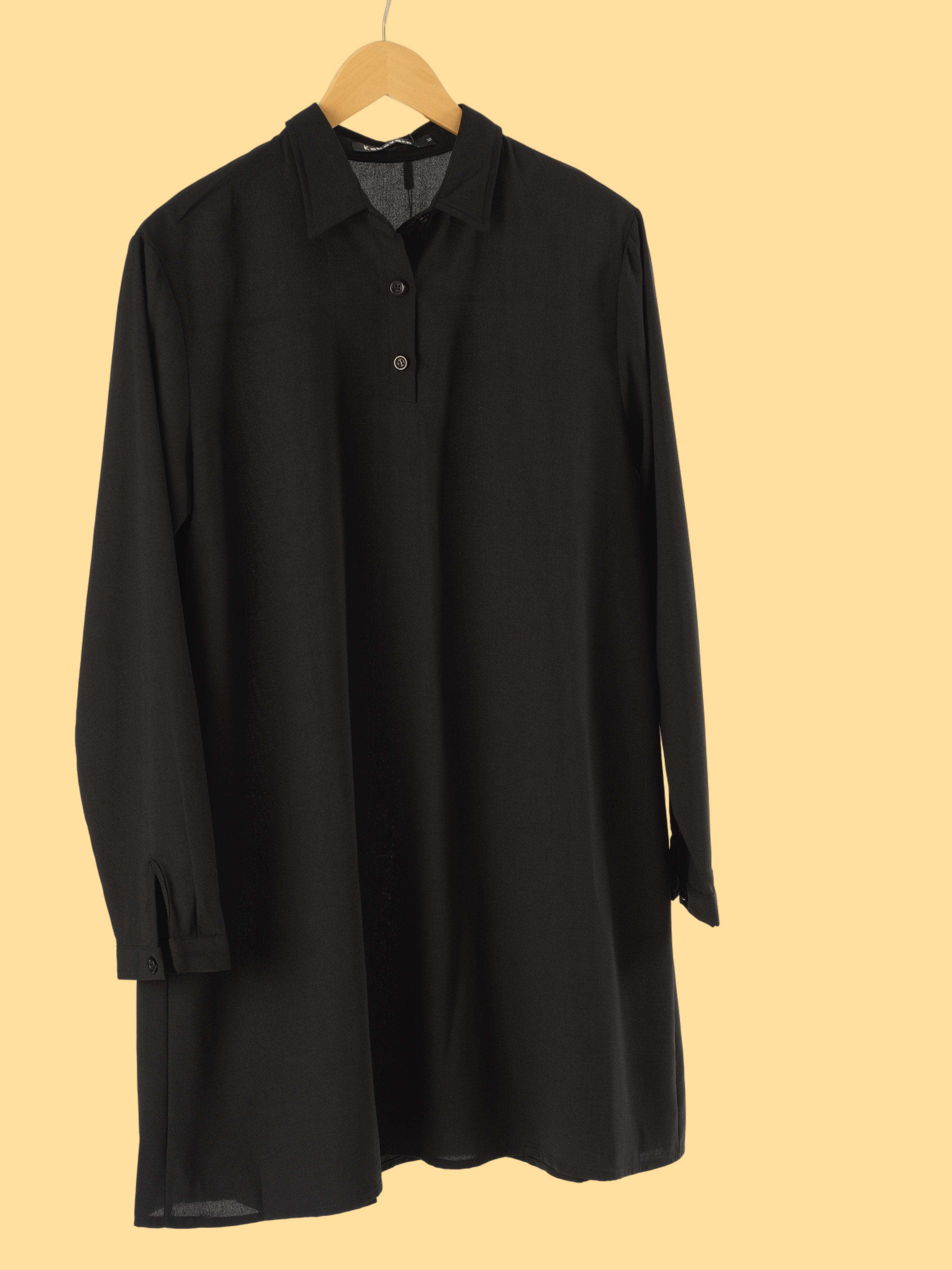 Saylor Black Flowy Tunic Top