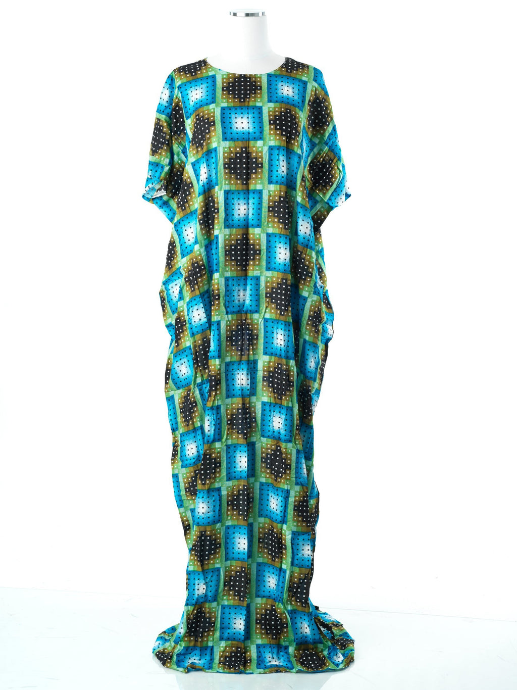 Maelle Blue/green Print Maxi Dress