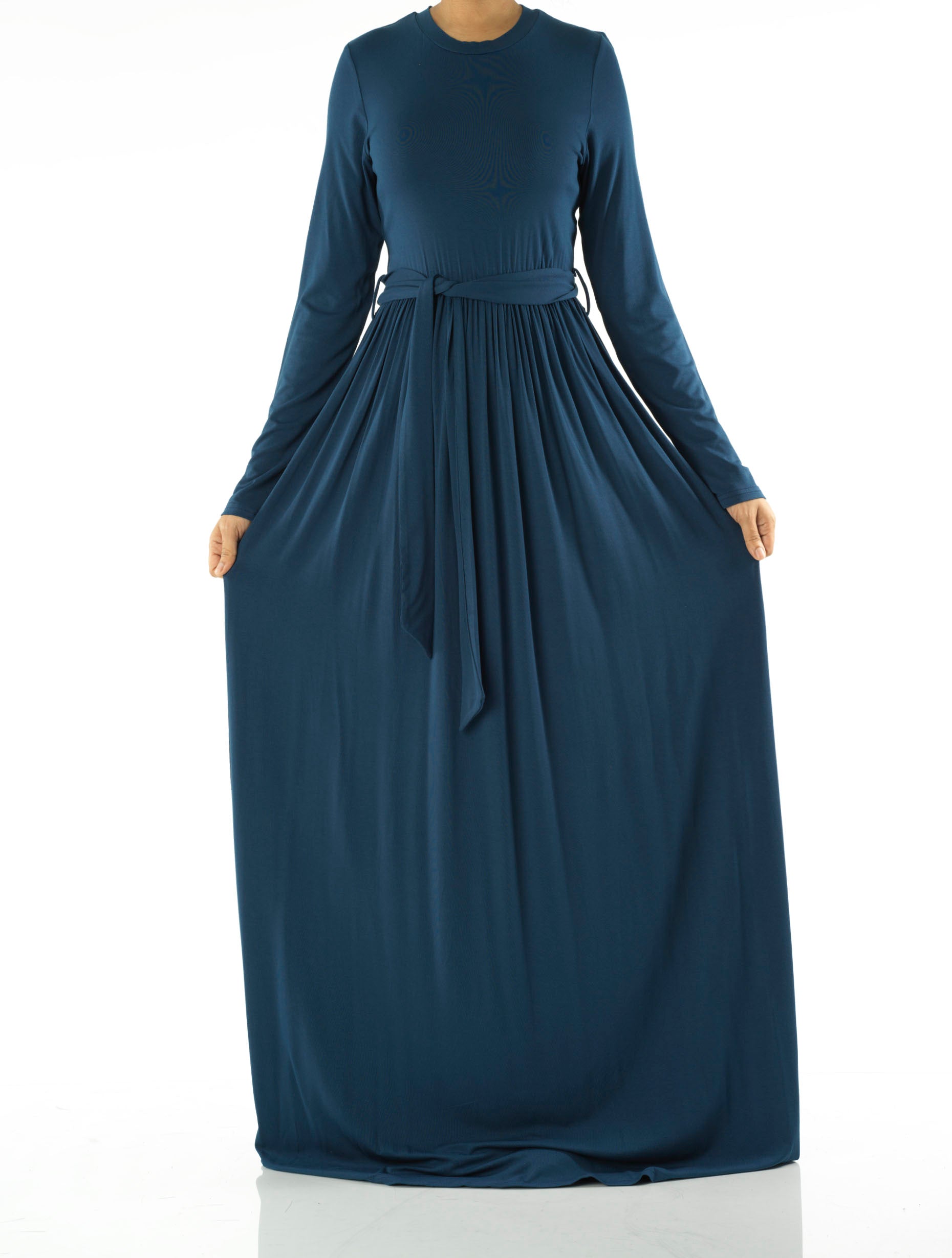 Oaklee Teal Soft Jersey Maxi Dress