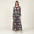 Haven Burgundy Pleated Maxi Dress