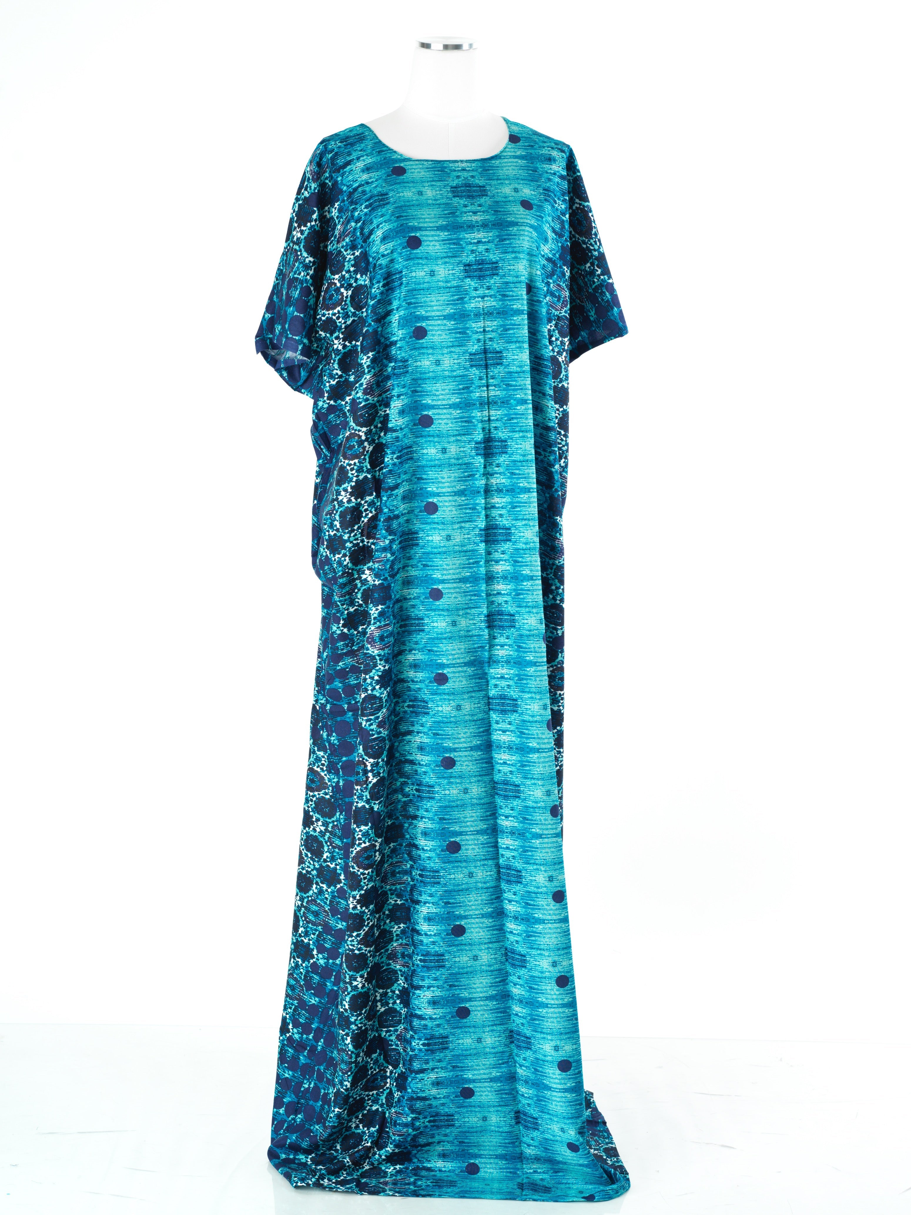 Solene Turquoise Print Maxi Dress