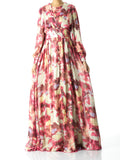 Ilaria Pink Watercolour Floral Maxi Dress