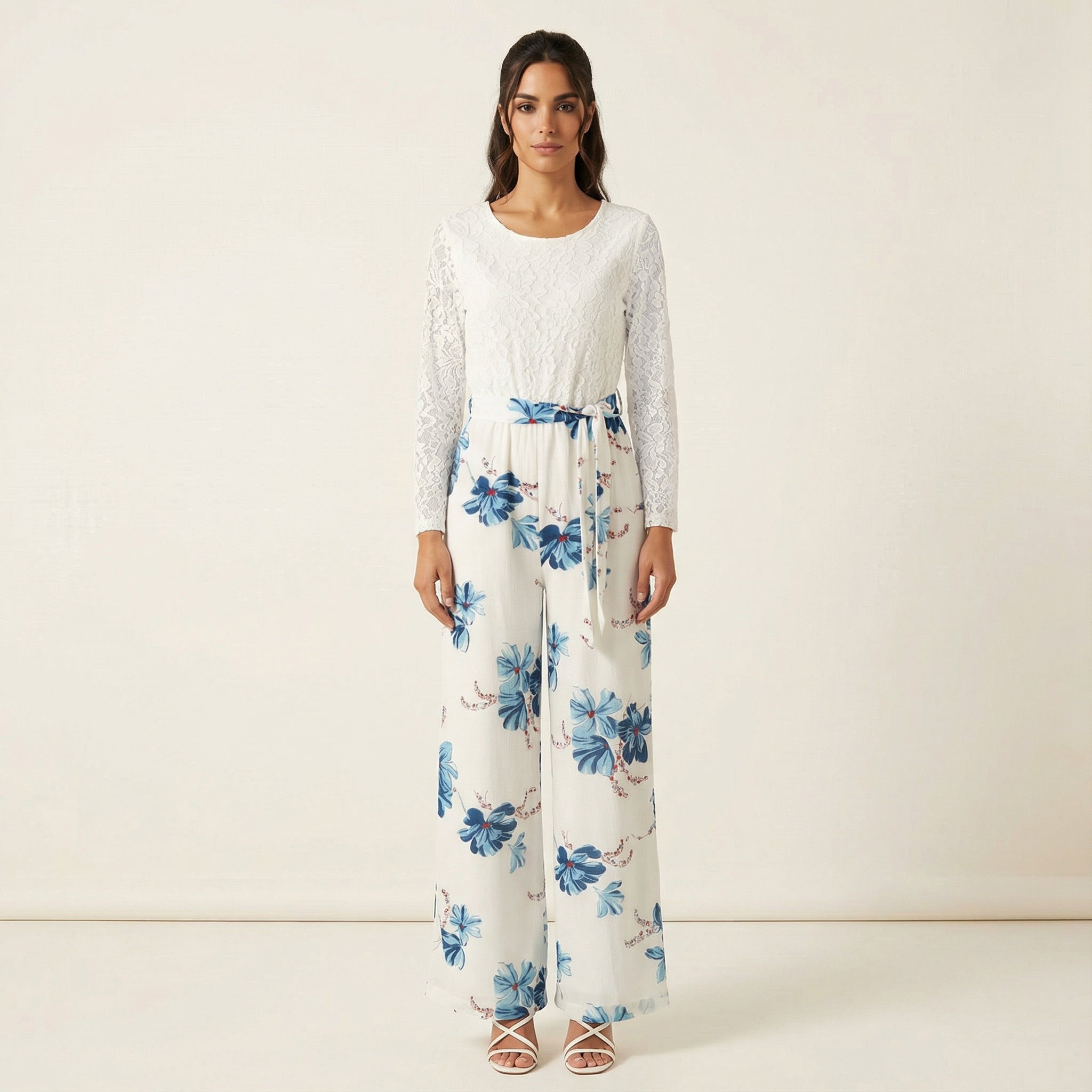 Blair White Floral Jumpsuit